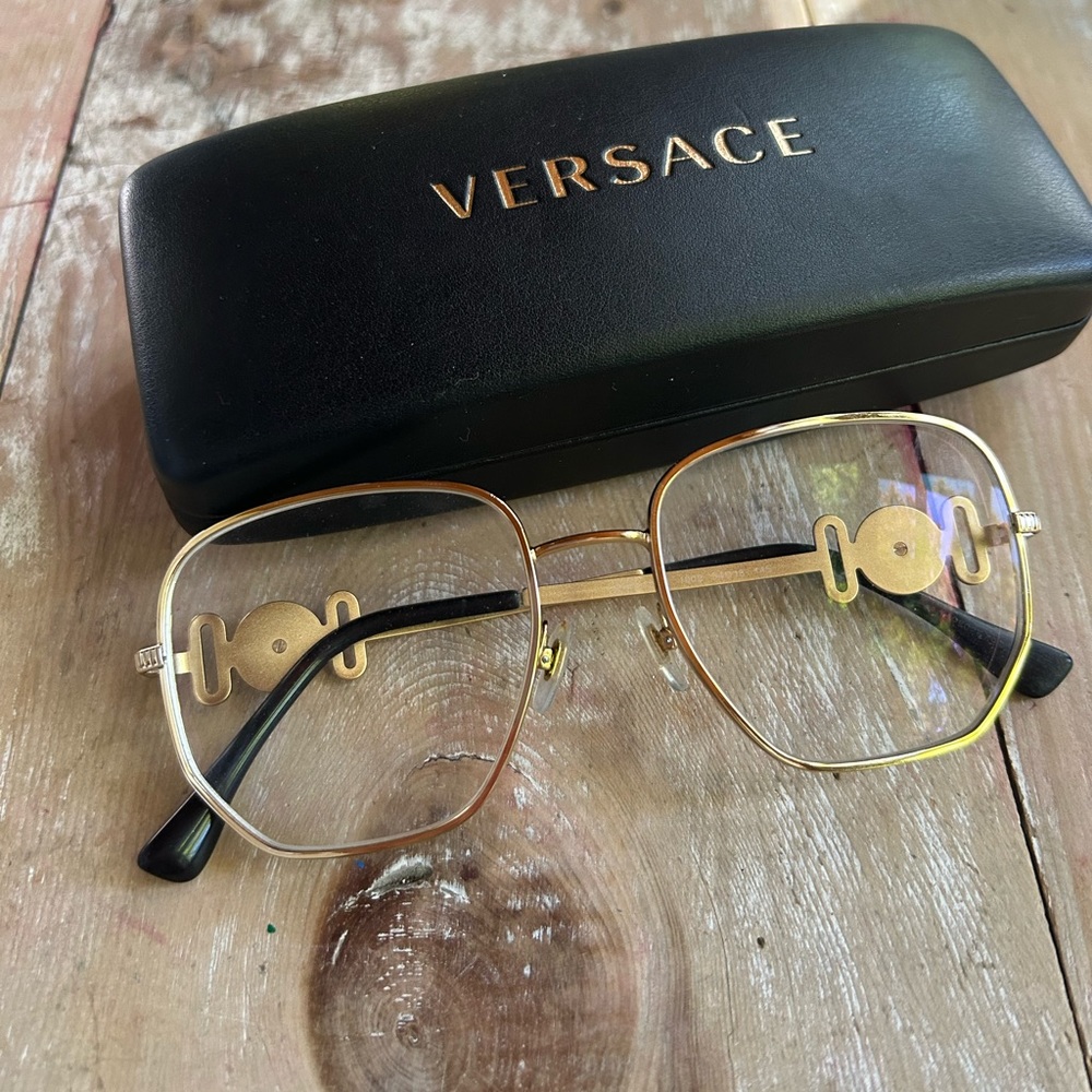 Gold Versace eye glasses